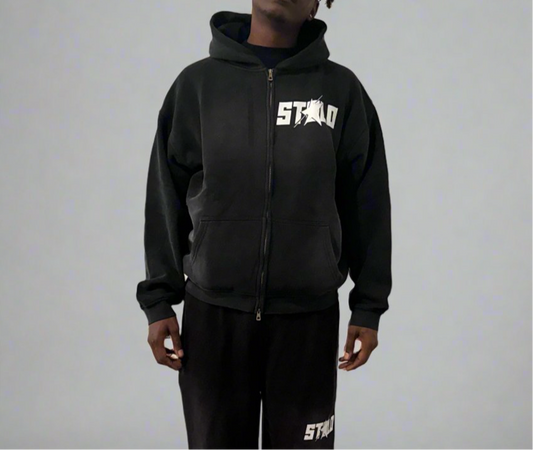 Stolo Clothing Co STARCHILD Monkey Washed Boxy Zip Up Hoodie