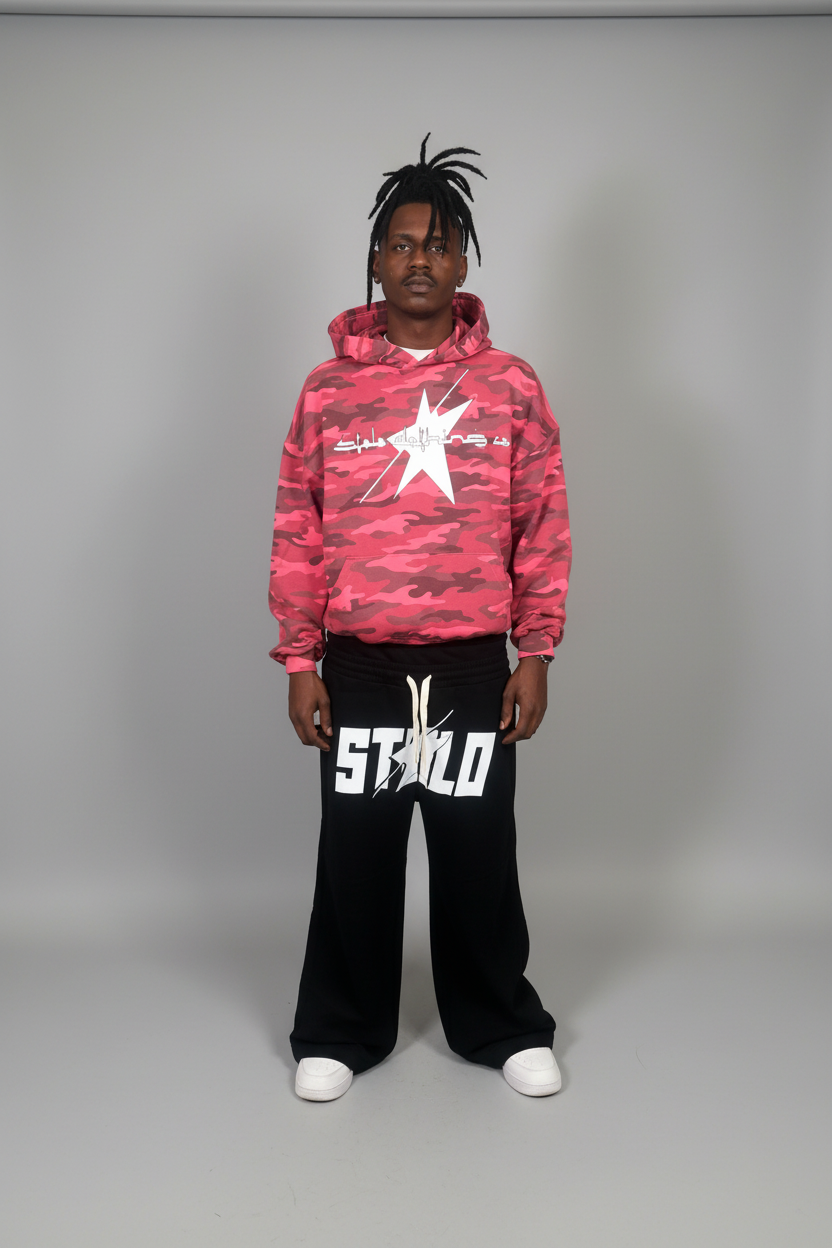 Stolo Clothing Co LOGO ROSE CAMO Heavyweight Hoodie (420 GSM)
