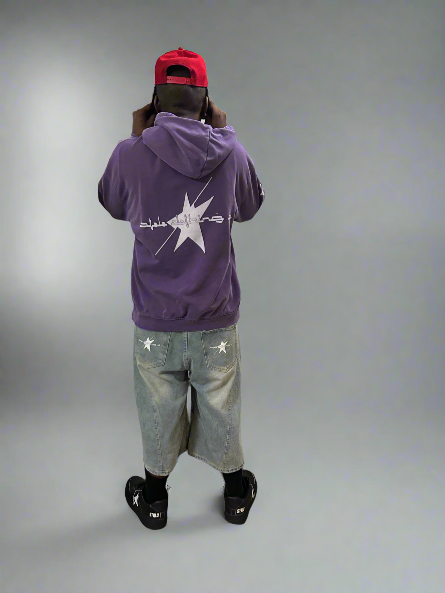 Limited Edition Stolo Clothing Co Red Head X World Wide Oversized Sun Faded Hoodie