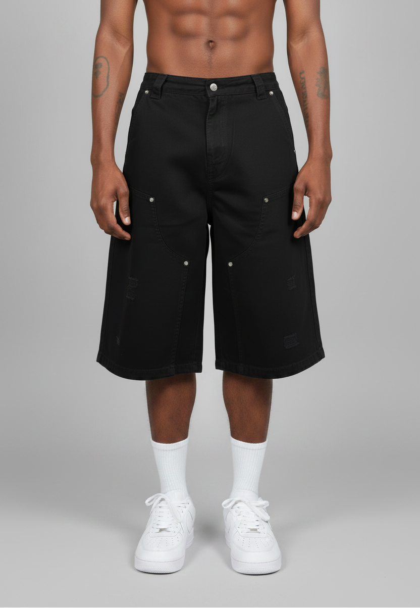 Stolo Clothing Co FORGED™ Heavyweight Distressed Unisex Carpenter Jorts (310GSM)