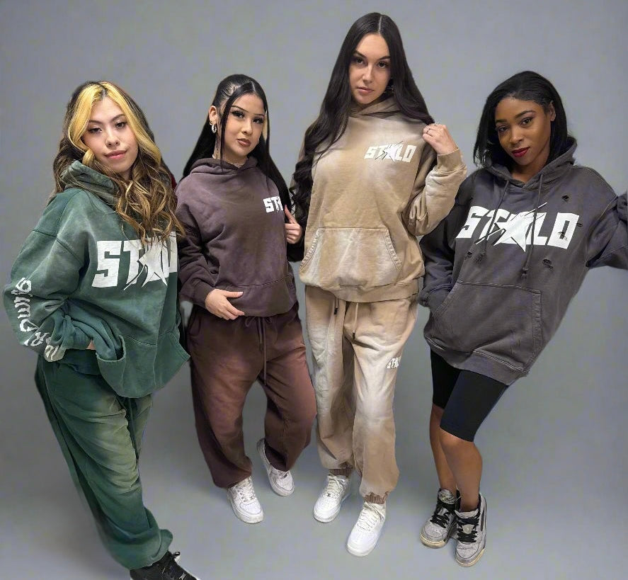 Stolo Clothing Co STARCHILD Minimalistic Sun Faded Heavyweight Fleece Hoodie