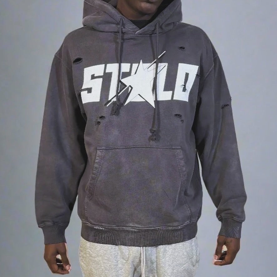 Stolo Clothing Co STARCHILD Hand-Frayed Pure Cotton Monkey Washed Hoodie