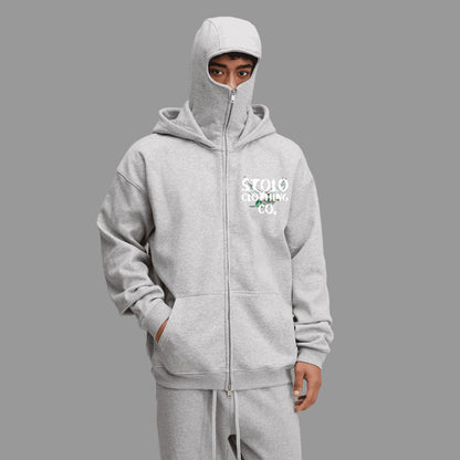 Stolo Clothing Co Birdies Civil War Edition Double Zip-Up Hoodie with Built-in Face Mask