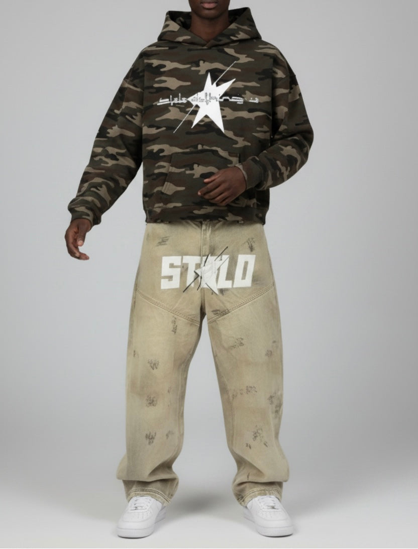 Stolo Clothing Co LOGO ARMY CAMO Heavyweight Hoodie (420 GSM)
