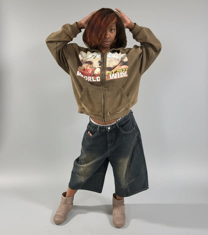 Stolo Clothing Co Essential Unisex Wide-Leg Curved Blade Denim Shorts (JORTS)