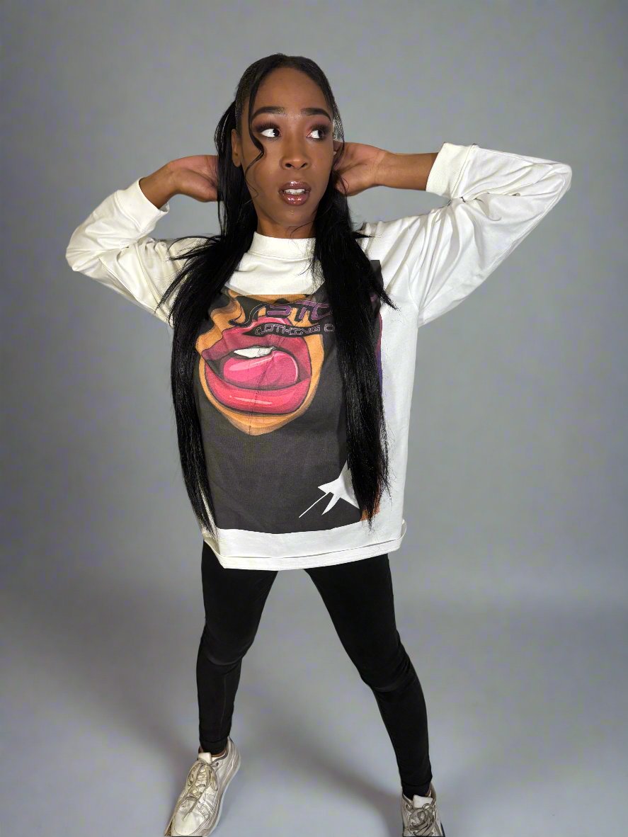 Stolo Clothing Co Trap Queen Oversized Vintage Wash Long Sleeve Tee