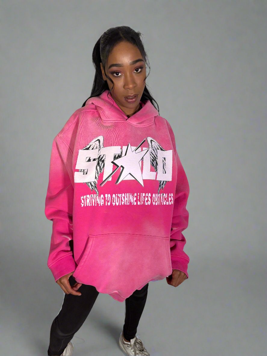 Stolo Clothing Co STARCHILD X Birdies Easter Pink Oversized Fleece Hoodie