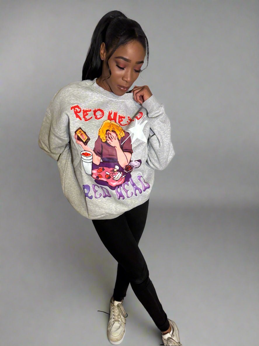 Stolo Clothing Co Red Head Fleece Pullover Sweater