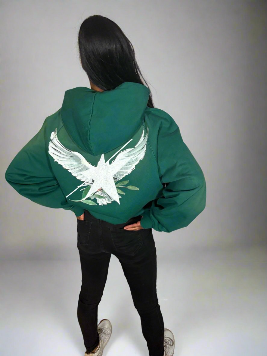 Stolo Clothing Co Birdies Heavyweight Washed Effect Hoodie (Green)