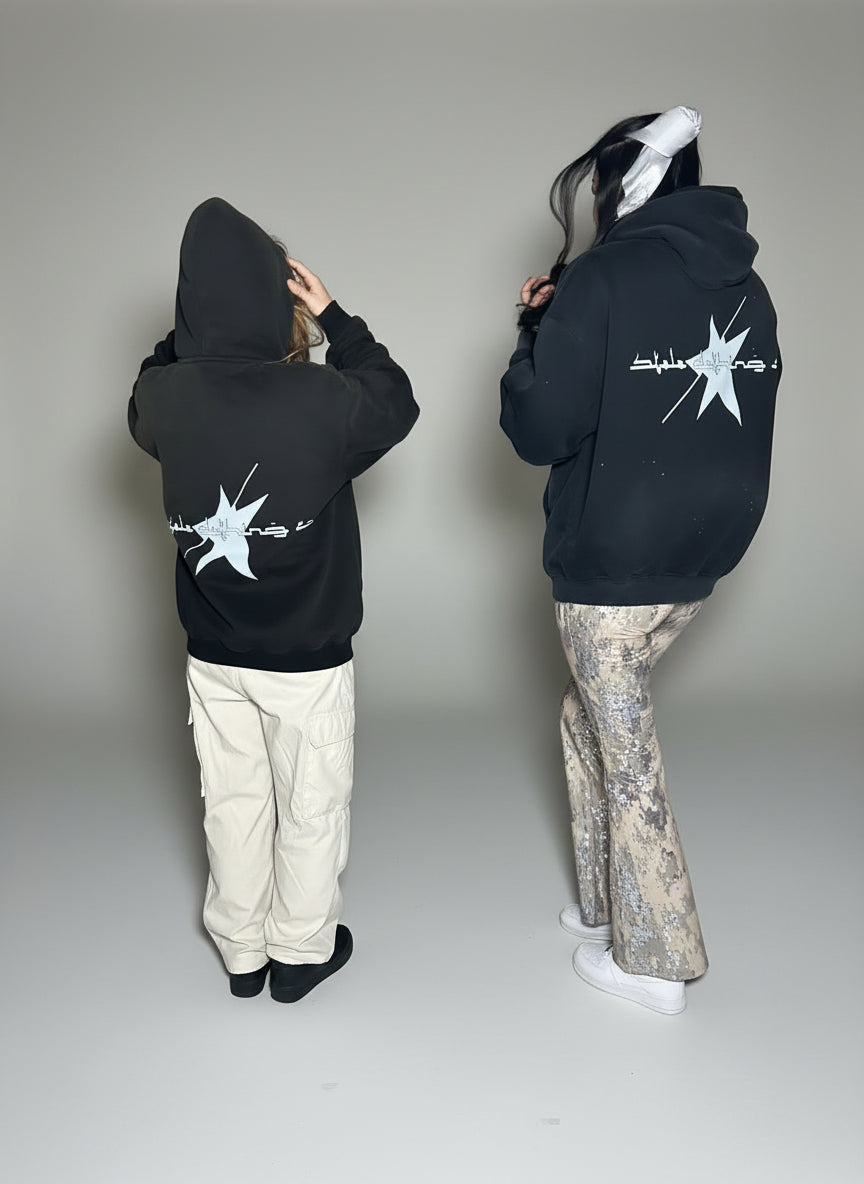 Stolo Clothing Co Smile Vintage Wash Frayed Fleece Hoodie