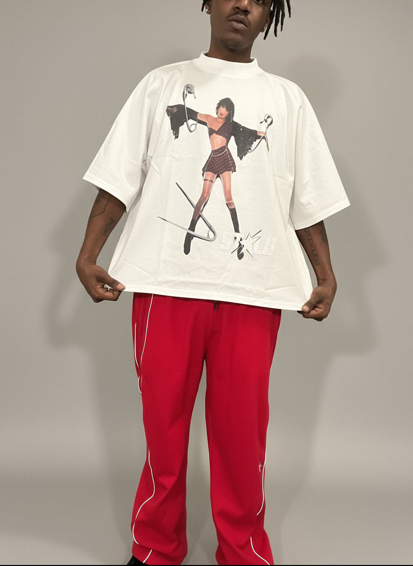 Stolo Clothing Co PAIN PIN Oversized Cropped Boxy Tee