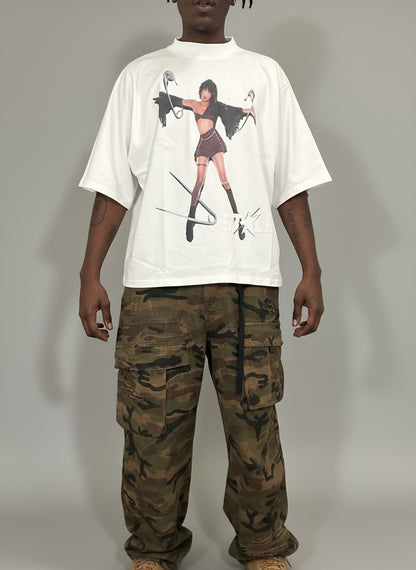 Stolo Clothing Co PAIN PIN Oversized Cropped Boxy Tee