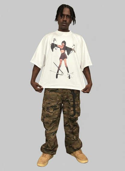 Stolo Clothing Co PAIN PIN Oversized Cropped Boxy Tee