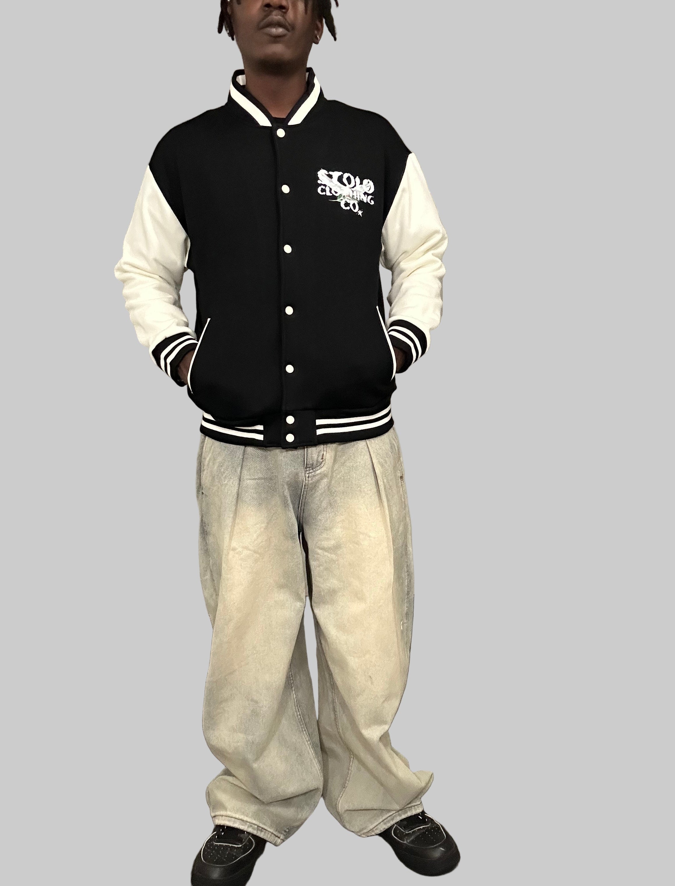 Stolo Clothing Co Birdies Fleece Two-Tone Varsity Jacket