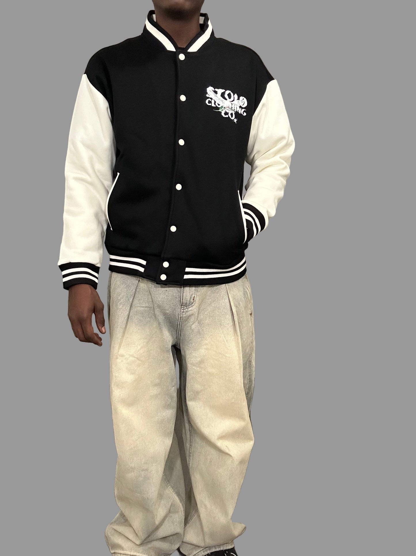 Limited Edition Stolo Clothing Co Birdies Fleece Two-Tone Varsity Jacket