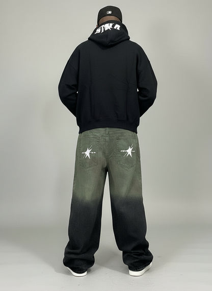 Stolo Clothing Co STARCHILD Aurora Baggy Unisex Faded Green Denim Jeans