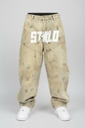 Stolo Clothing Co STARCHILD 1 OF 1 Unisex Dirty Washed Curved Blade Baggy Jeans