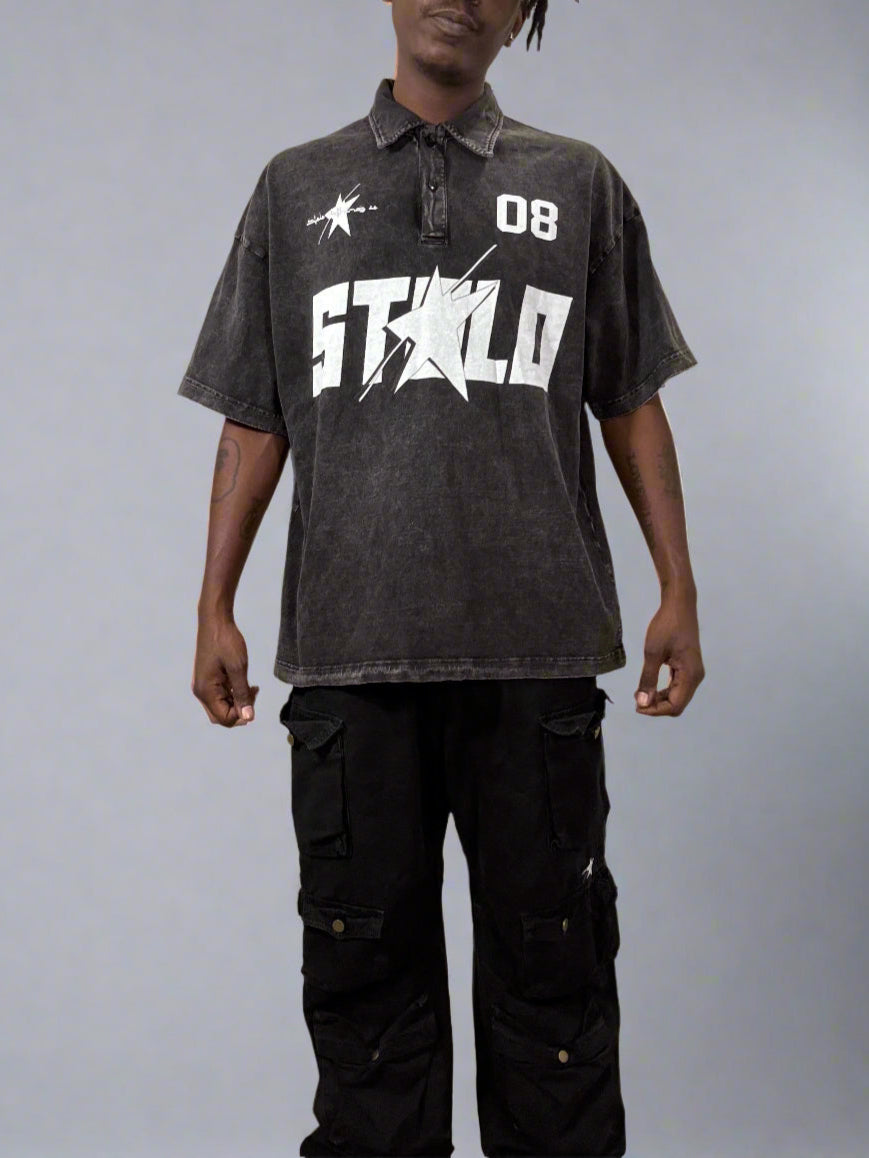 Stolo Clothing Co STARCHILD 08 Heavyweight Snow-Washed Polo Tee