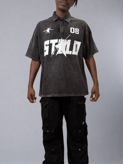 Stolo Clothing Co STARCHILD 08 Heavyweight Snow-Washed Polo Tee