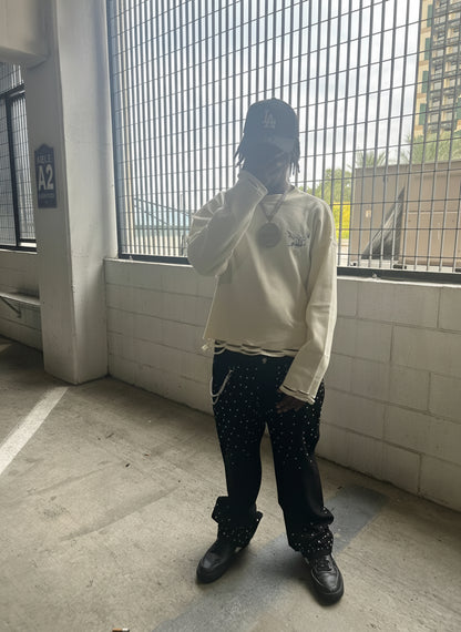 Stolo Clothing Co Birdies Waffle Cropped Long Sleeve Tee