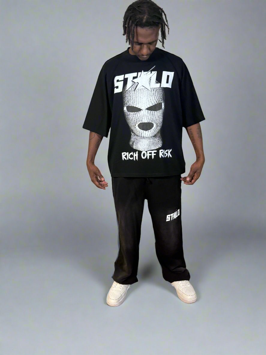 Stolo Clothing Co RICH OFF RISK Oversized Boxy Tee