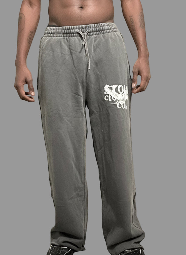 Stolo Clothing Co Birdies Snow Washed Raw Edge Sweatpants