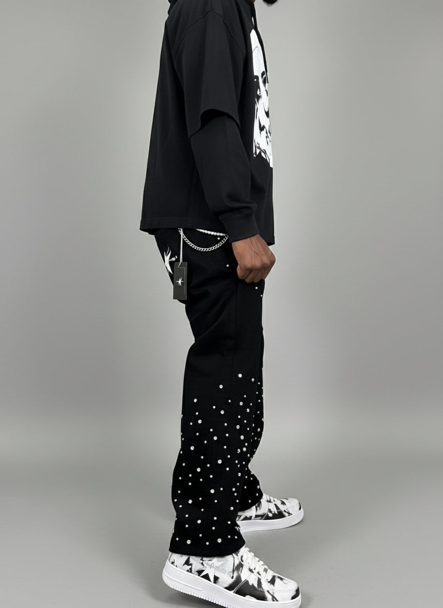 Stolo Clothing Co EVIL NUN Sun Faded Hand-Frayed Double Layered Tee