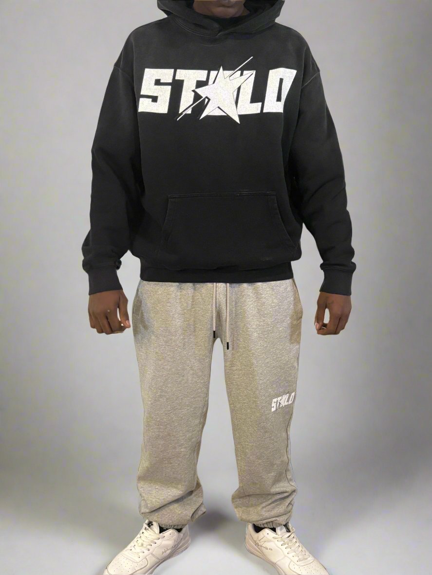 Stolo Clothing Co Starchild Heavyweight Pure Cotton Monkey Washed Hoodie [ PINK, BLUE & BLACK]