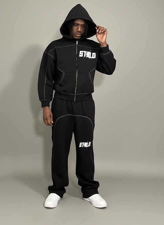 Stolo Clothing Co STARCHILD Stitched Boxy Fleece Zip Hoodie