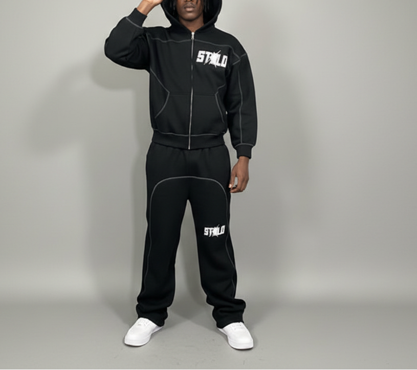 Stolo Clothing Co STARCHILD Stitched Boxy Fleece Zip Hoodie
