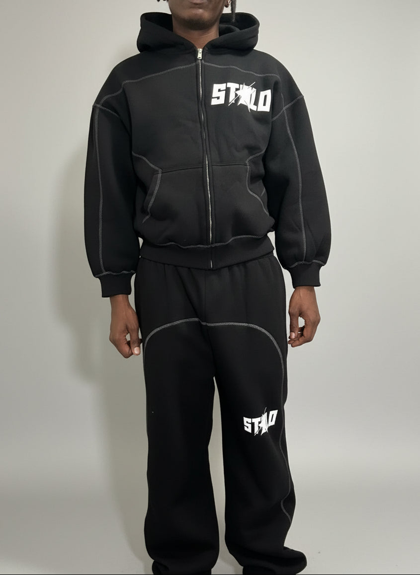 Stolo Clothing Co STARCHILD Stitched Boxy Fleece Zip Hoodie