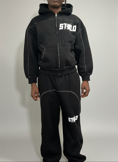 Stolo Clothing Co STARCHILD Stitched Boxy Fleece Zip Hoodie