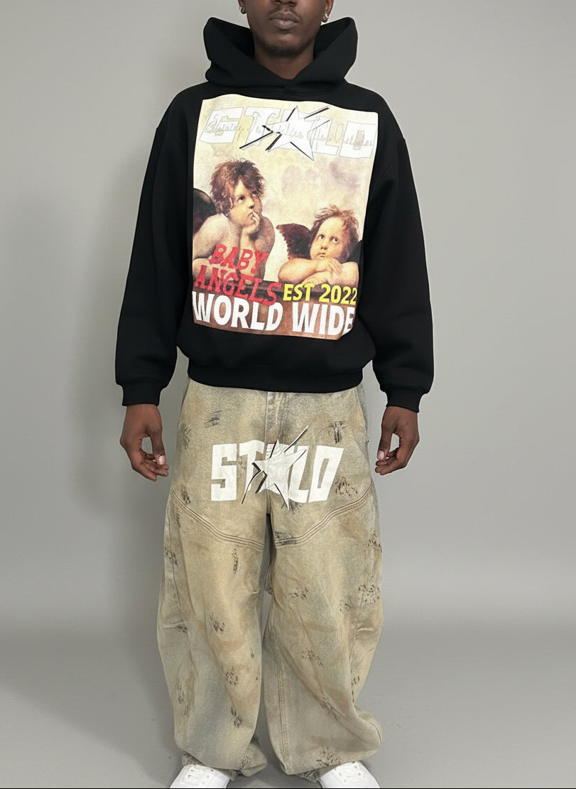 Limited Edition Stolo Clothing Co Baby Angels Super Oversized Angel Hoodie
