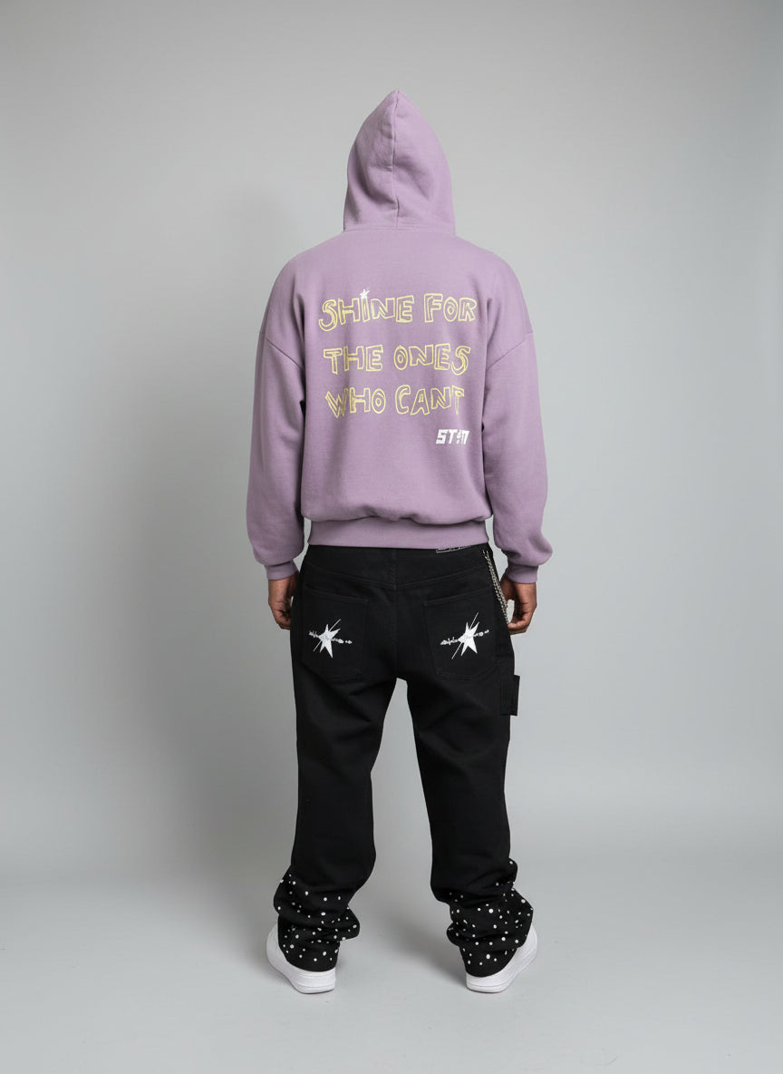 Limited Edition Stolo Clothing Co Still Shining x World Wide Cropped Double-Zip Up Hoodie