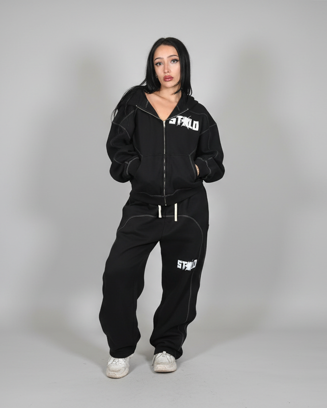 Stolo Clothing Co STARCHILD Stitched Boxy Fleece Zip Hoodie