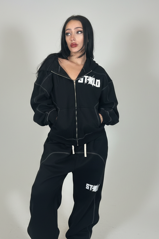 Stolo Clothing Co STARCHILD Stitched Boxy Fleece Zip Hoodie