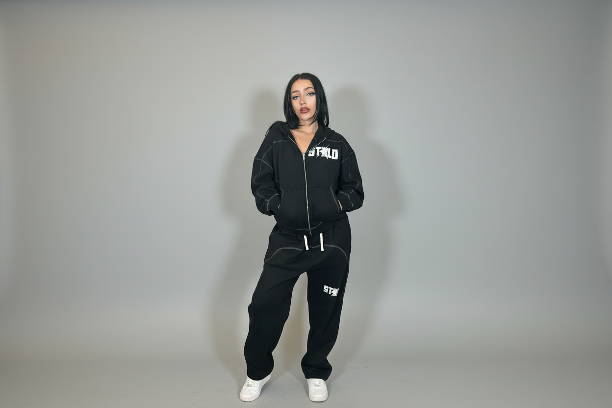 Stolo Clothing Co STARCHILD Stitched Boxy Fleece Zip Hoodie