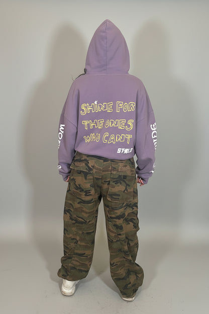 Limited Edition Stolo Clothing Co Still Shining x World Wide Cropped Double-Zip Up Hoodie