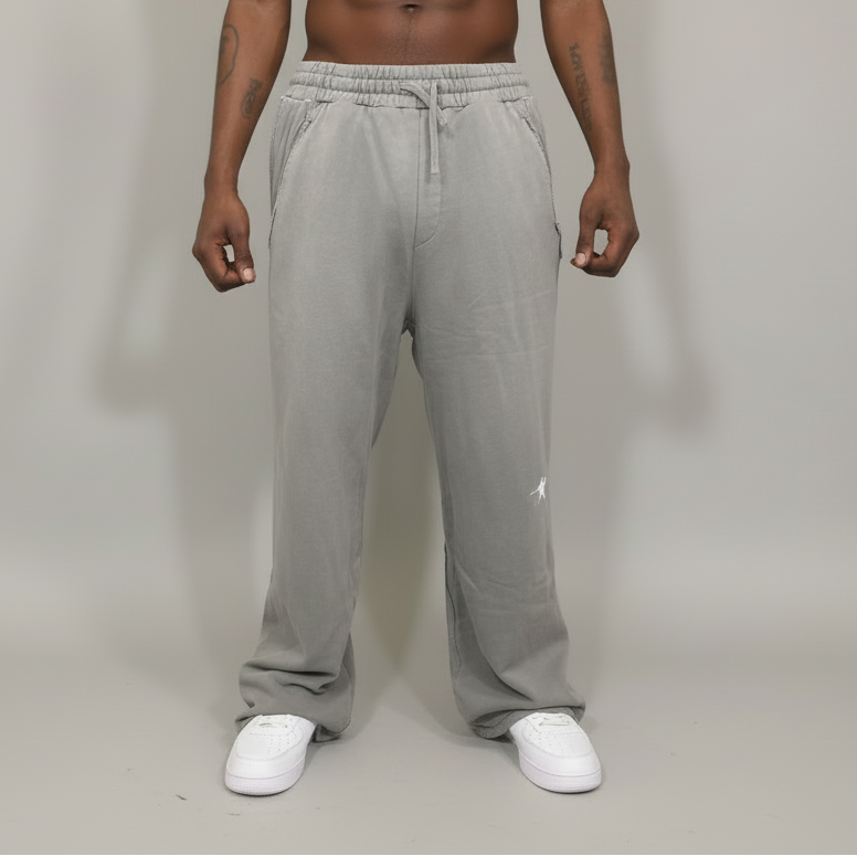 Stolo Clothing Co PROJECT 08 Snow Washed Tape Raw Edge Sweatpants