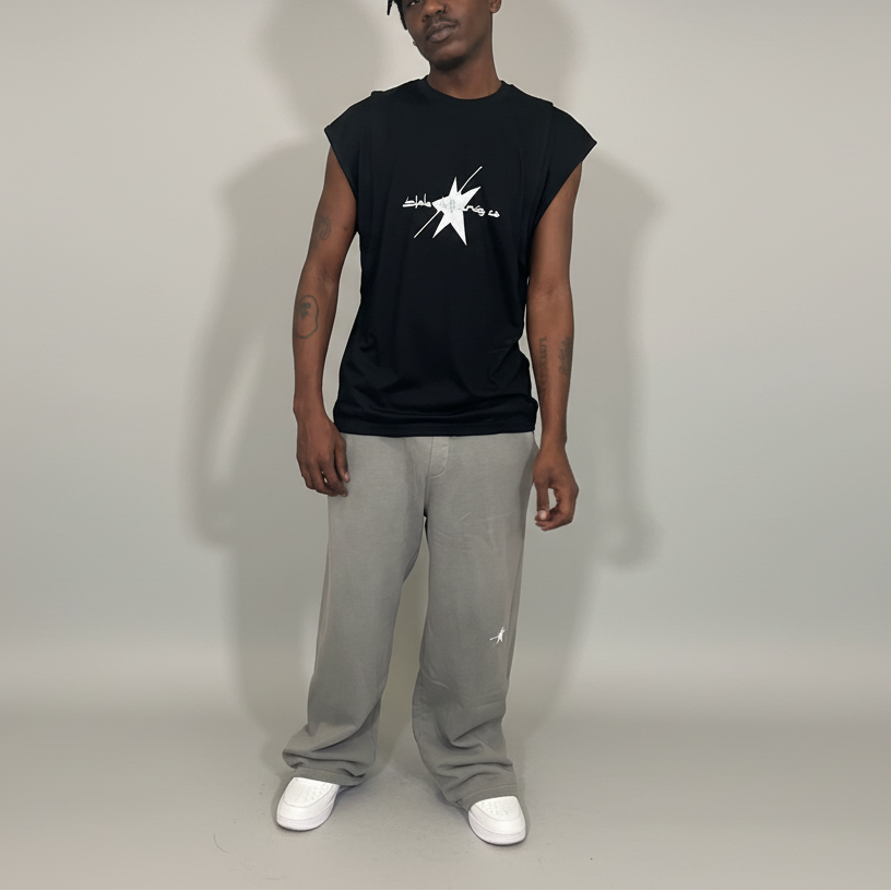 Stolo Clothing Co LOGO Spliced Panel Sleeveless Muscle Tee