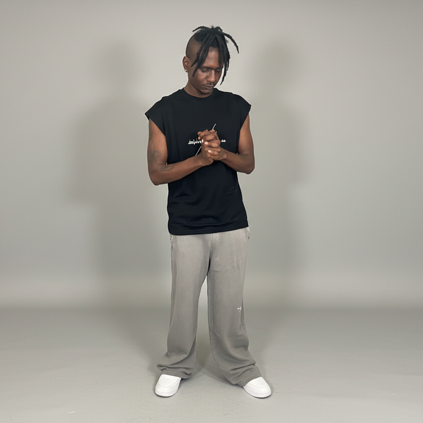 Stolo Clothing Co LOGO Spliced Panel Sleeveless Muscle Tee