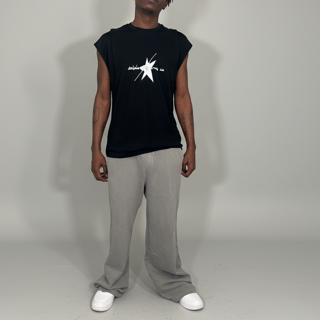 Stolo Clothing Co LOGO Spliced Panel Sleeveless Muscle Tee