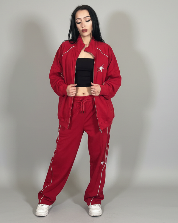 Stolo Clothing Co Essential Reflection Striped Straight-Leg Sweatpants