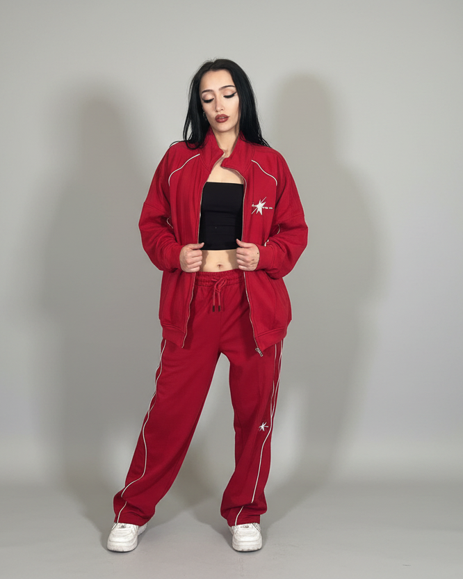 Stolo Clothing Co Essential Reflection Striped Straight-Leg Sweatpants