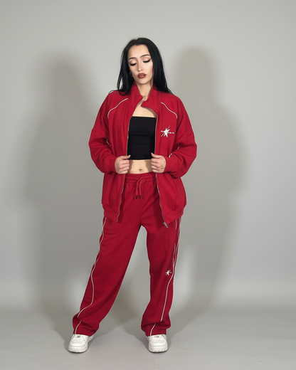 Stolo Clothing Co Essential Reflection Striped Straight-Leg Sweatpants