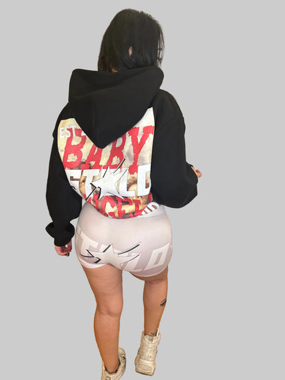 Stolo Clothing Co STARCHILD Back Print High-Waisted Shorts [GREY]