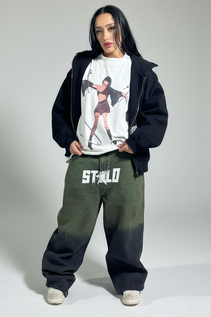 Stolo Clothing Co PAIN PIN Oversized Cropped Boxy Tee