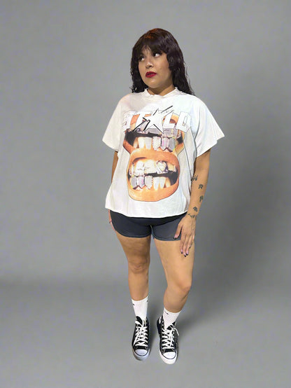 Stolo Clothing Co DOUBLE SMILE Raw Edge Boxy Non-Shrink Tank Top Tee