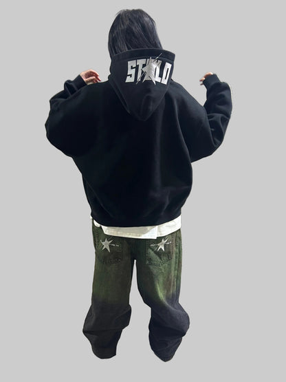 Stolo Clothing Co STARCHILD Aurora Baggy Unisex Faded Green Denim Jeans