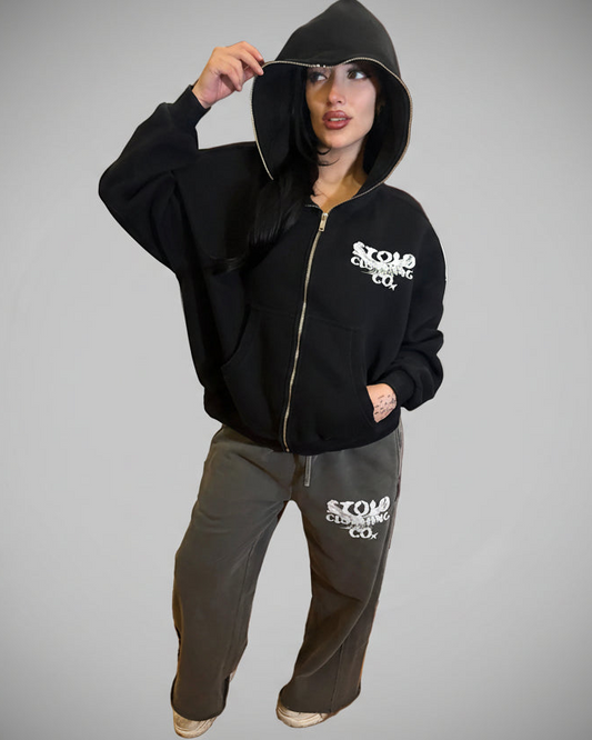 Stolo Clothing Co Birdies Snow Washed Raw Edge Sweatpants